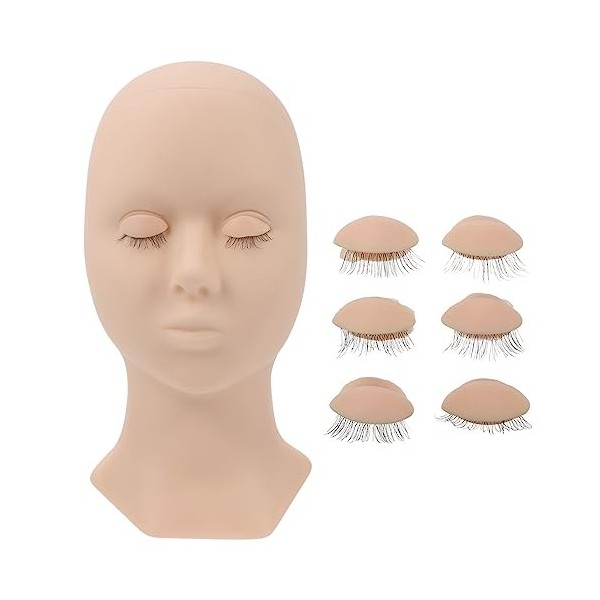 FOMIYES 2 Pièces Forme De Tête En Silicone Faux Cils Métier Auxiliaire Gel De Silice