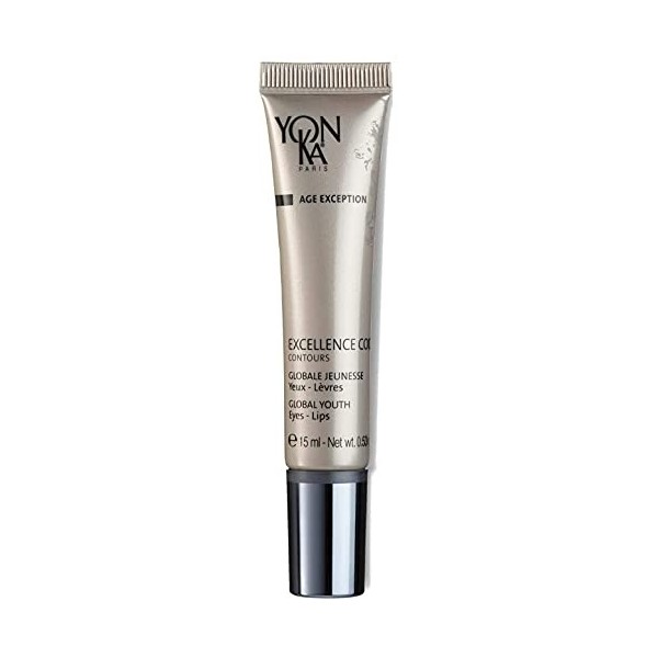 Yon-Ka Excellence Code Contours Crème Yeux 15ml | Soin Anti-âge Contour des Yeux et des Lèvres à lAcide Hyaluronique, Réduit