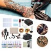 Machine à tatouer Shader,Kit de tatouage complet pour les débutants Encres de tatouage pour alimentation UE 