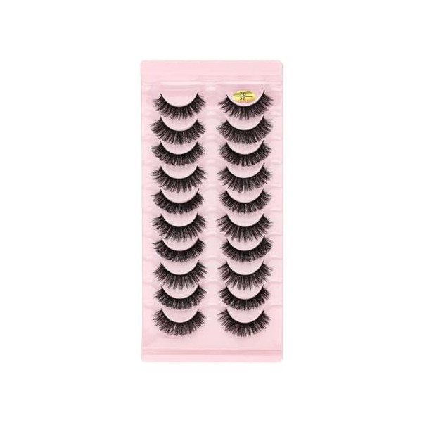 UAMOU Mélange de 100 paires de cils en vison 3d vaporeux, ensemble de cils moelleux, emballage de cils, maquillage, Extension