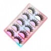 UAMOU Cils de vison en vrac 5 paires de Faux Cils longs naturels Cilios vison 3D Faux Cils maquillage Cils moelleux maquillaj