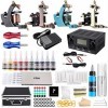 STIGMA Kit Tatouage Achevé Tattoo Machine Kit pour Débutants 4 Mitraillettes de Tatouage à Bobine Alimentation Numérique LED 