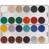 Aquacolor KRYOLAN Maquillage Palette métallique 24 Couleurs