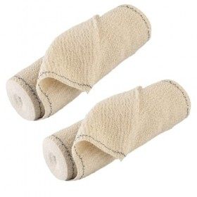 Kit de 2 bandages esthétiques en crêpes de coton élastique pour applications de bandages jambes chaudes et froides avec boues