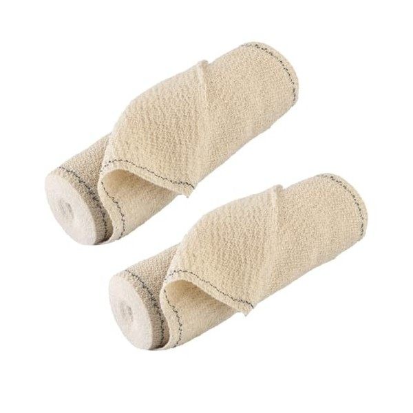 Kit de 2 bandages esthétiques en crêpes de coton élastique pour applications de bandages jambes chaudes et froides avec boues