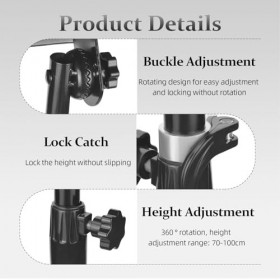 Trépied Daccoudoir de Tatouage avec Plateau, Support de Repose-jambes Pliable pour Bras de Tatouage, Hauteur et Inclinaison 