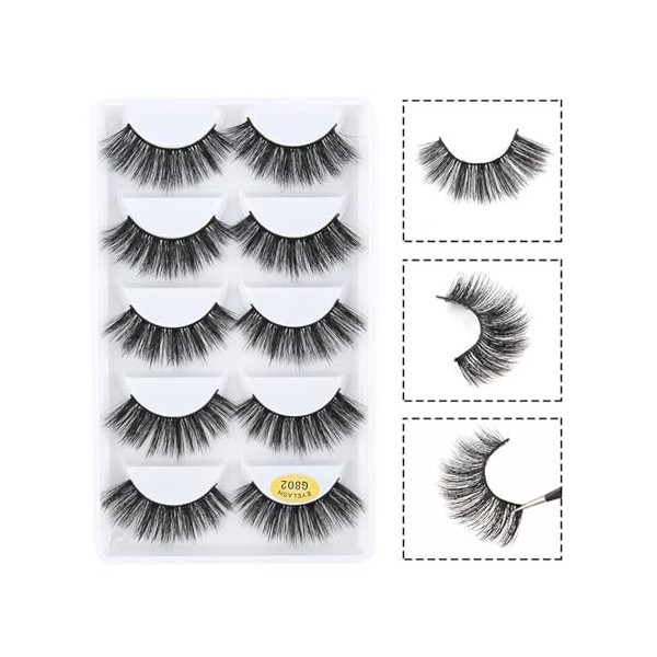 UAMOU En vrac 2/50/100 boîtes de Faux Cils 3D Cils de vison Volume naturel Extension de Cils Faux Cils en vrac Cilios Cheerfu