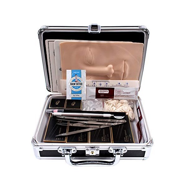 Kit Microblading BIOMASER® Sourcils Maquillage Permanent Tatouage Microblading Manuel Stylo Set avec Lames Règle Sourcils Pra