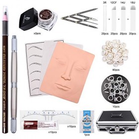 Kit Microblading BIOMASER® Sourcils Maquillage Permanent Tatouage Microblading Manuel Stylo Set avec Lames Règle Sourcils Pra