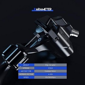 Mast Flash Rotary Tattoo Machine Direct Drive Aluminum Frame with grip RCA Connect for Tattoo Artists Black 