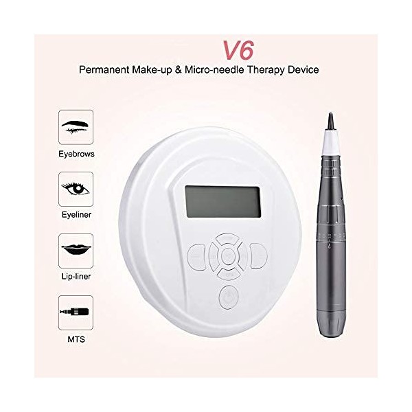 5pcs Machine de Tatouage kit de Stylo de Tatouage Professionnel Numérique pour Sourcils Eyeliner Lèvre Semi-permanent Maquill