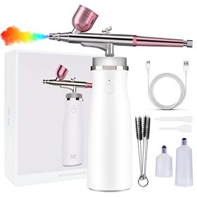 TLKZGO Kit aérographe 17-30 PSI Kit de compresseur sans fil portable pour décoration de gâteau, peinture dart, conception d