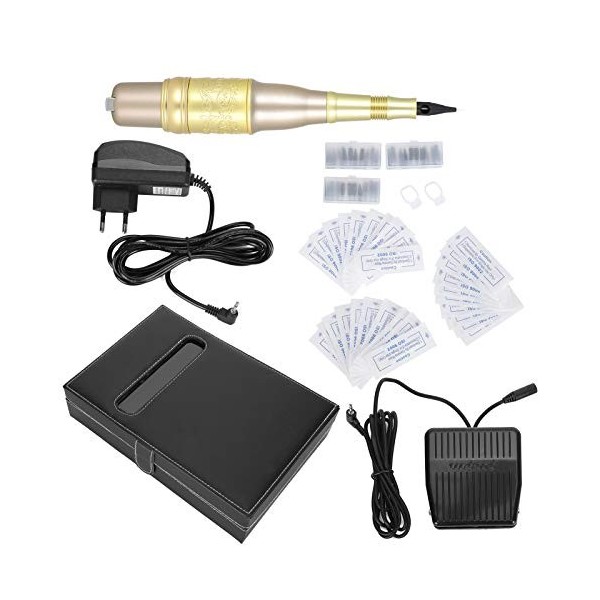 Kit de tatouage professionnel, ensemble de machine de maquillage permanent stylo de tatouage Microblading avec interrupteur à