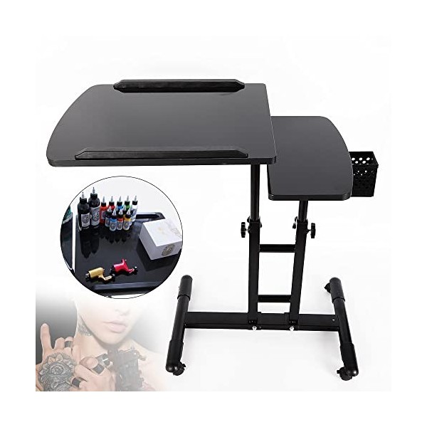 KEESUNG Support de station de travail de tatouage, portable, réglable en hauteur, accessoire de tatouage, noir, professionnel