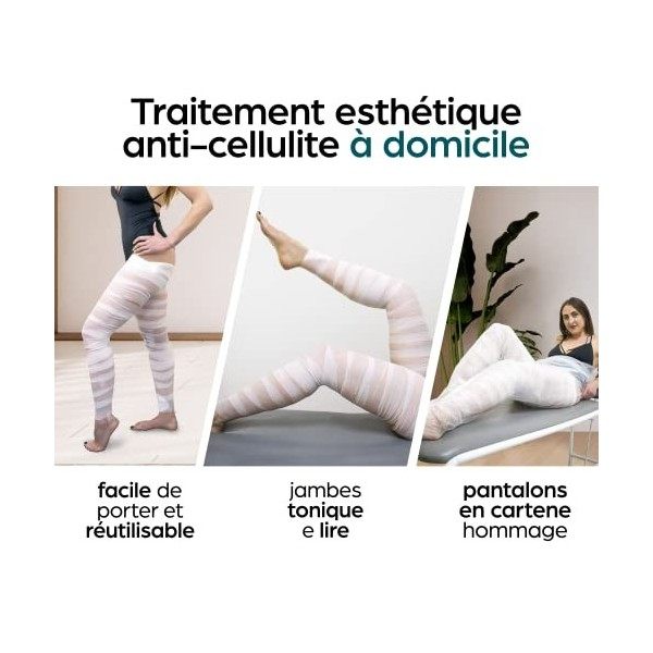 Pansements drainants pour les jambes, au sel de la mer Morte, à lortie, au pissenlit, à la caféine lipolytique et au menthol