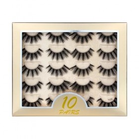 UAMOU Mélange de 100 paires de cils en vison 3d vaporeux, ensemble de cils moelleux, emballage de cils, maquillage, Extension