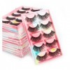 UAMOU Cils de vison en vrac 5 paires de Faux Cils longs naturels Cilios vison 3D Faux Cils maquillage Cils moelleux maquillaj