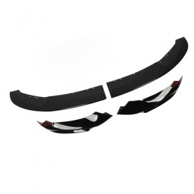 Répartiteur de Pare-Chocs Avant élégant Améliorer la Force dappui Noir Brillant Haute Résistance Dur Stable Aileron de Lèvre