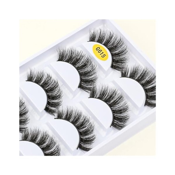 UAMOU 2/20/100 boîtes de cils de vison 5 paires de faux cils naturels bouclés épais Maquiagem Extension de cils outils de maq