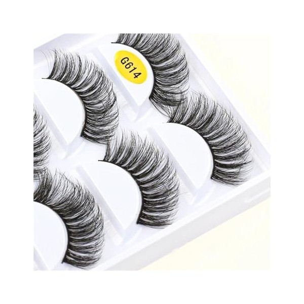 UAMOU 2/20/100 boîtes de cils de vison 5 paires de faux cils naturels bouclés épais Maquiagem Extension de cils outils de maq