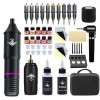 Kit De Tatouage Sans Fil Kit De Tatouage Kit Rotatif Tatoueur, Ensemble Tatouage Tatouage Gel Tatouage Couleur Diluant Ensemb