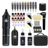 Kit De Tatouage Sans Fil Kit De Tatouage Kit Rotatif Tatoueur, Ensemble Tatouage Tatouage Gel Tatouage Couleur Diluant Ensemb