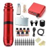 Kit De Tatouage Complet Kit De Tatouage Ensemble Complet Avec Coloriage,Rouge