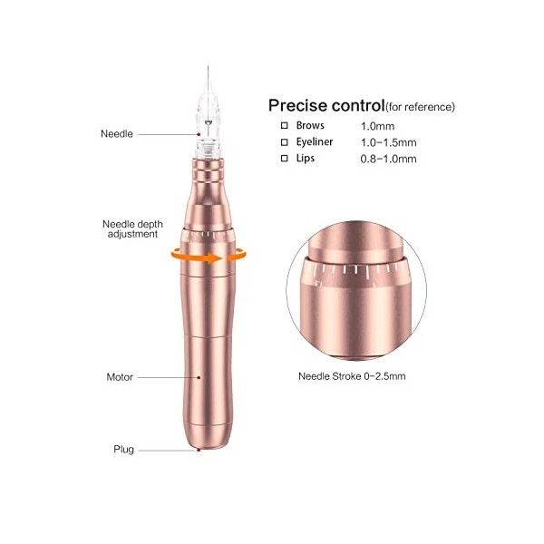 TATELF P30 maquillage permanent machine avec 20 Aiguille Tatouage Kit de machines de tatouage permanentes avec alimentation n