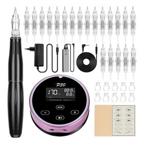 BIOMASER Permanent Makeup Machine Kit Microblading Machines with Swiss Motor Rotary Pen Mini Power Supply Cartridge Needles f