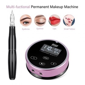 BIOMASER Permanent Makeup Machine Kit Microblading Machines with Swiss Motor Rotary Pen Mini Power Supply Cartridge Needles f