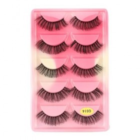 UAMOU Cils 10/20/50/100 boîtes Cils de vison 5 paires de Faux Cils naturels épais moelleux Faux Cils en vrac G6 Cheerfully C