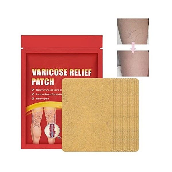 Dimweca 4 Pcs Patchs veineux | Autocollants de soulagement des Varices 12pcs - Patch apaisant pour Les Jambes élimine Les Var