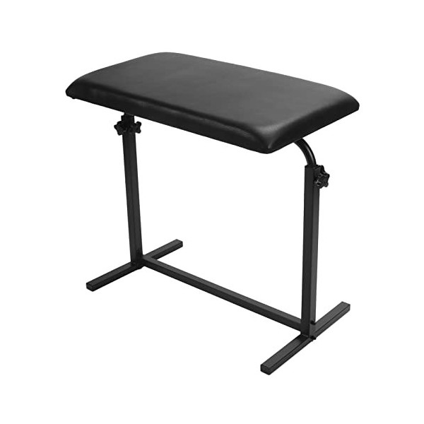 Support Daccoudoir De Tatouage Portable, 26,4 Pouces à 39,4 Pouces, Base Rotative Réglable En Acier Inoxydable, Repose-jambe