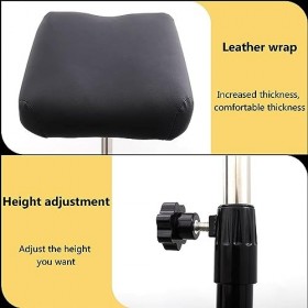 TRUNXUCL Support de Bras de Tatouage et Repose Jambes, Hauteur Réglable de 65 à 110 cm, Accoudoir de Tatouage Souple en Cuir 