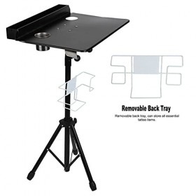 Support de Poste de Travail Mobile de Tatouage Détachable, Bureau de Tatouage, Table de Bureau de Tatouage Réglable Portable,
