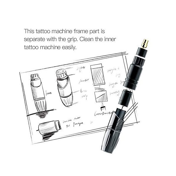 kit tatouage Mast Tour machine a tatouer Pen Wireless Tattoo Pen Rotary machine tatouage with 2pcs Wireless Batteries Tattoo 