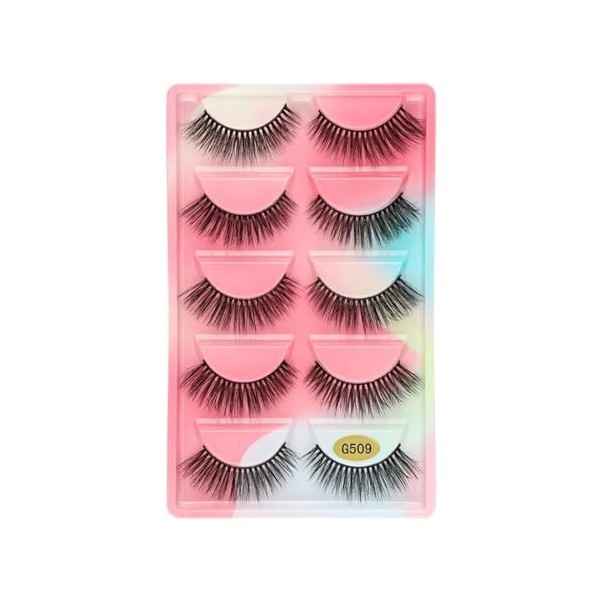 UAMOU 50/100/200 paires de cils faux cils de vison naturel 3d cils de vison volume faux cils en vrac cilios Cheerfully Color