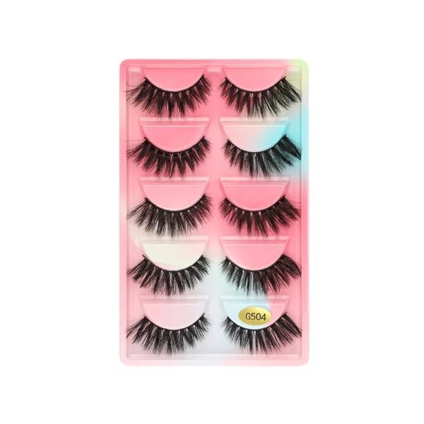 UAMOU 50/100/200 paires de cils faux cils de vison naturel 3d cils de vison volume faux cils en vrac cilios Cheerfully Color