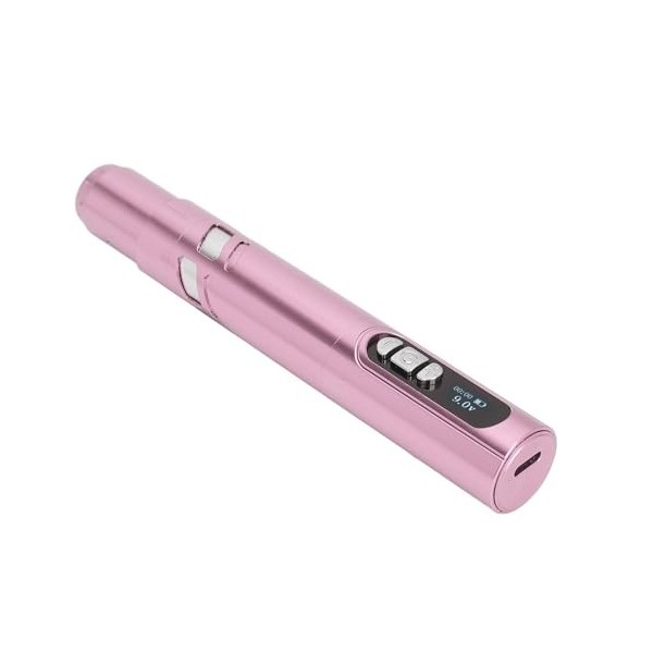 Stylo de Tatouage Fil, Cartouches daiguilles, écran OLED 1800mAh pour Salon PINK 