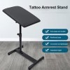 Support Daccoudoir de Tatouage Réglable en Hauteur avec Base Stable, Meuble de Tatouage Portable et Ergonomique, Panneau en 