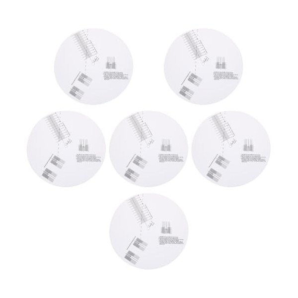 minkissy 7 Pièces Disque Détalonnage du Plateau Tournant Platines Vinyles Enregistreur Blanche Acrylique Majeur