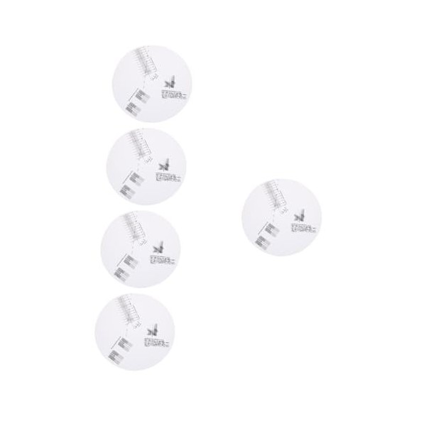 Beaupretty 6 Pièces Disque Détalonnage Du Plateau Tournant Règle Réglable En Acrylique Tapis De Plateau Tournant En Acryliqu