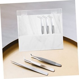 Pincettes dextension de cils de beauté, 4 pièces présentoir de pincettes, support de cils, pincettes, fournitures dextensio M...