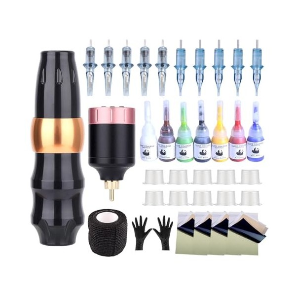 Batterie sans Fil Tatouage À Stylo Tatouage Tatoo Machine Tattoo Tattoo Battery Set Tatoo Tattoo Kit Kit Tattoo Kit Complet,V