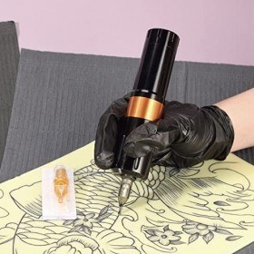 Kit de Stylo de Tatouage, Ensemble de Stylo de Moteur de Tatouage sans Fil Nettoyant les Savons Bleus Kit de Stylo de Tatouag