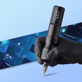 Kit de Tatouage avec écran LED pour Tatouage, Machine à Cartouche de Stylo à Batterie RotativeFil 1800 MAh, Longueur Daiguil