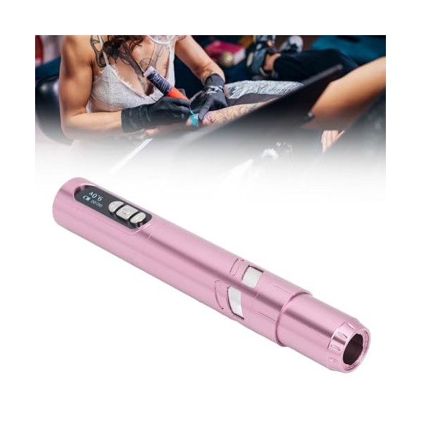 Stylo de Tatouage sans Fil à Double Batterie 1800 MAh, Stylo de Tatouage LCD, Stylo de Tatouage à Cartouche Dencre, Machine 