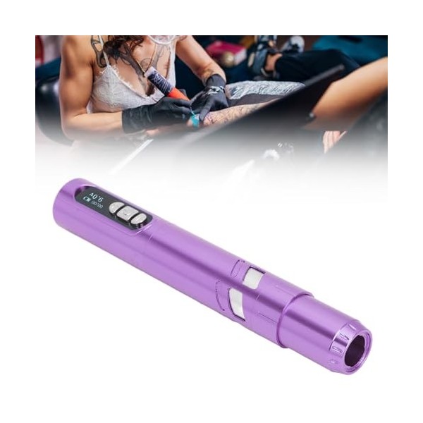 Stylo de Tatouage sans Fil à Double Batterie 1800 MAh, Stylo de Tatouage LCD, Stylo de Tatouage à Cartouche Dencre, Machine 