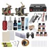 Kit De Tatouage - Kit De Tatouage Complet Kit De Machine À Tatouage Rotatif Kit Complet À Double Machine Pour La Doublure Et 