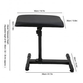 Support de Repose-jambes pour Bras de Tatouage Portable, Coussin en éponge à Panneau en PU Réglable en Hauteur, Base Stable p